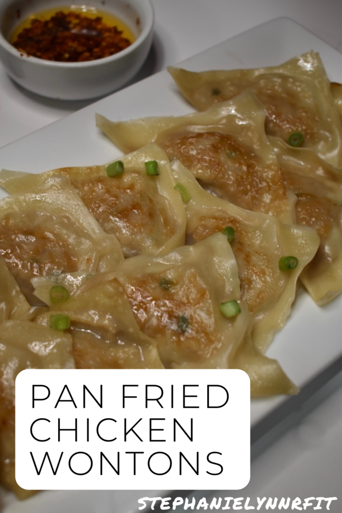 Easy Pan Fried Chicken Wonton Dumplings stephanielynnrfit